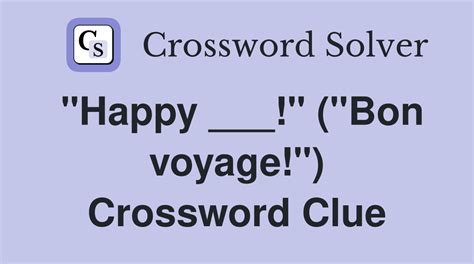 organised voyage crossword clue